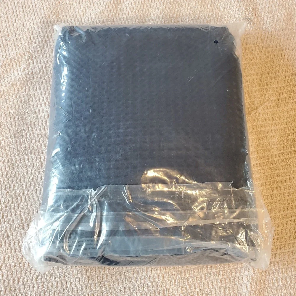 Barossa Waffle Weave Fabric Shower Curtain Navy 71